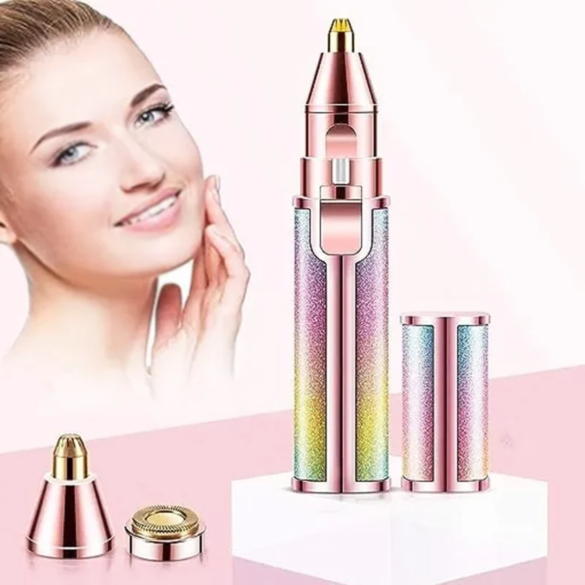 2 in 1 Electric Eyebrow Trimmer & Facial Hair Remover for Women