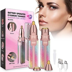 2 in 1 Electric Eyebrow Trimmer & Facial Hair Remover for Women